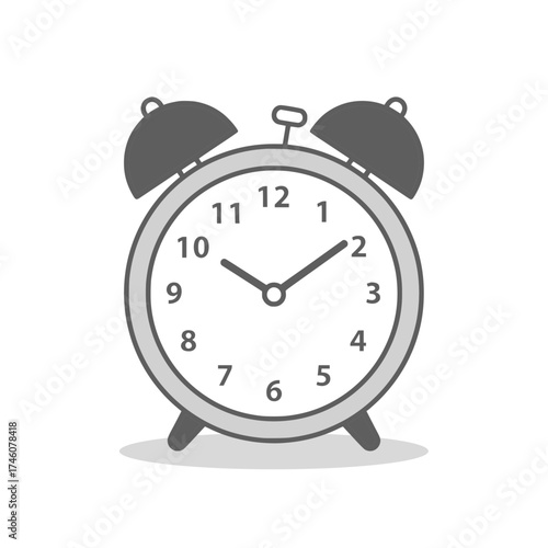 alarm clock on white background