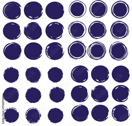 Circle written with a brush