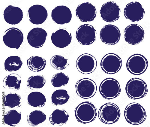 Circle written with a brush