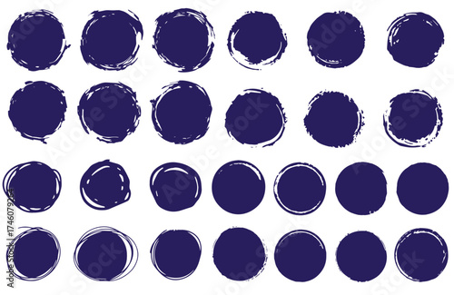 Circle written with a brush
