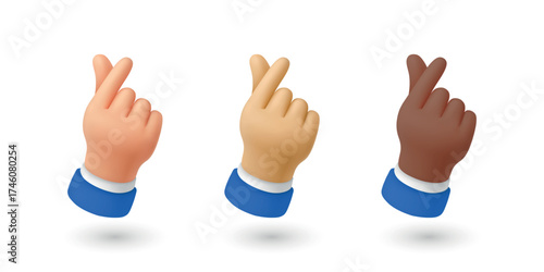Vector 3d Finger Heart Hand Gesture Set. Korean Finger Heart Illustration Showing Love and Appreciation. Cute Hand Gestures for Social Media, K-Pop, Messaging Design. Realistic Vector Icons