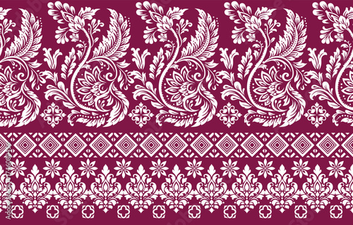 Ethnic Motifs Ikat floral paisley embroidery floral. Ethnic Saree Ethnic oriental pattern traditional.Ikat embroidery style abstract embroidery design for texture,fabric,clothing,wrapping,decoration	
