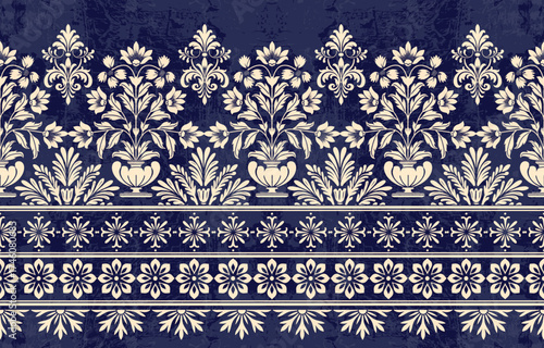 Ethnic Motifs Ikat floral paisley embroidery floral. Ethnic Saree Ethnic oriental pattern traditional.Ikat embroidery style abstract embroidery design for texture,fabric,clothing,wrapping,decoration	
