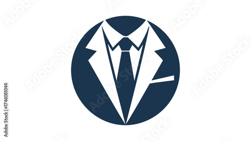 Classic suit and tie logo design business formal wear professional attire icon