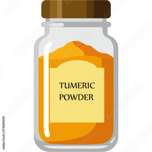 jar with tumeric powder