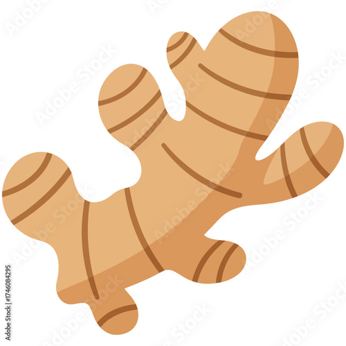 Flat Ginger Root Icon