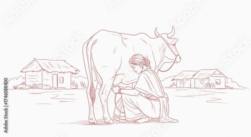 An illustration of a palm tree plantation, with many trees in rows and coconuts scattered on the ground.