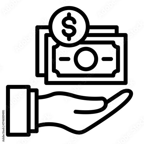 Financial Support  Icon Element For Design