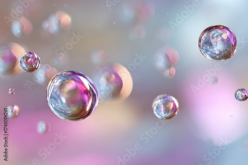Wallpaper Mural Colorful Abstract Bubbles Floating in a Soft Ethereal Background Torontodigital.ca