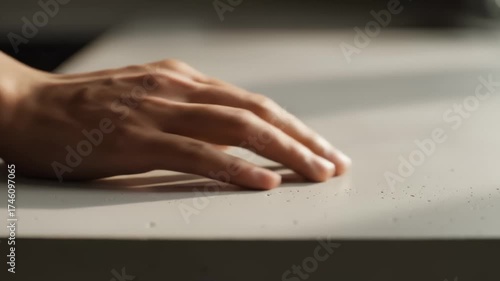 Hand Resting on a Smooth Surface