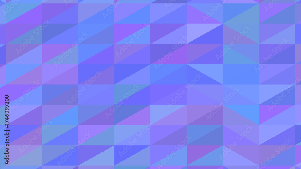 Fototapeta premium Cool blue and purple geometric triangle pattern background