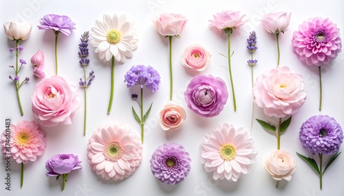 Pastel Flower Flat Lay