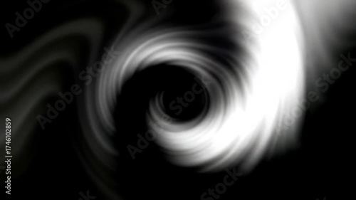 Abstract swirling light effect on a dark background, creating a dynamic visual of energy and motion, perfect for design elements