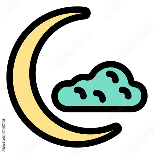 Crescent moon icon
