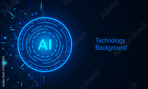 Geometric background and high tech circuit board connection system	
