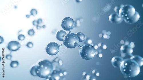 Wallpaper Mural Molecule model with scientific abstract background. Torontodigital.ca