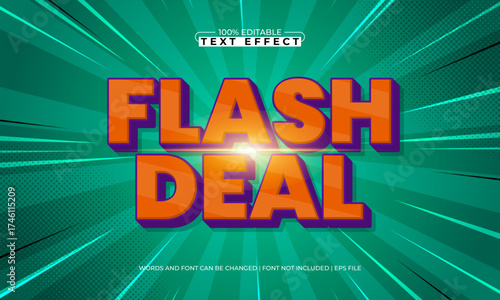 flash deal editable text effect