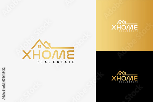 Modern home real estate logo design