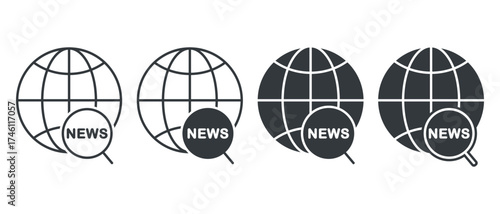 Looking for digital news. Illustration vector