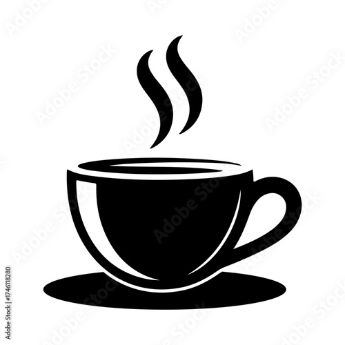 coffee cup black logo silhouette
