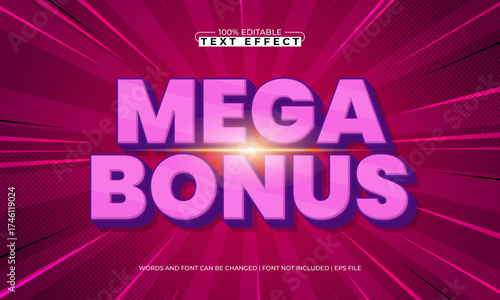 mega bonus editable text effect