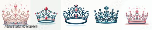 a vector of queen crown