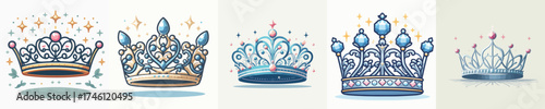a vector of queen crown