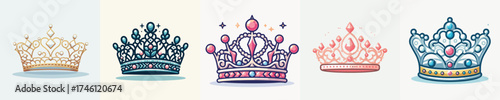 a vector of queen crown