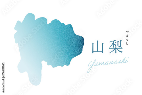 山梨県 地図 Yamanashi map ノイズグラデーション テクスチャ