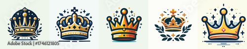 a vector of king crown