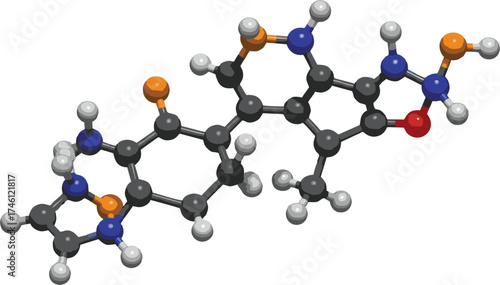 molecular vector with white background