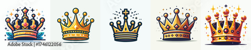 a vector of king crown