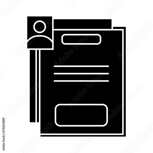 icon of job requirements document or personal data form
