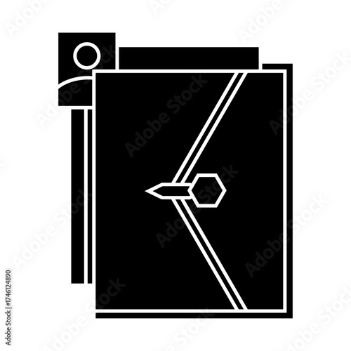 icon of job requirements document or personal data form