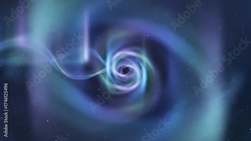 Cosmic Aurora Swirls and Black Hole