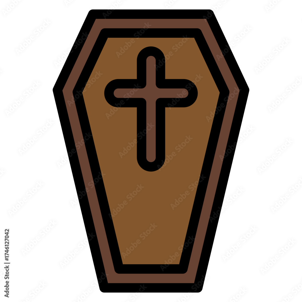Obraz premium coffin icon in flat style