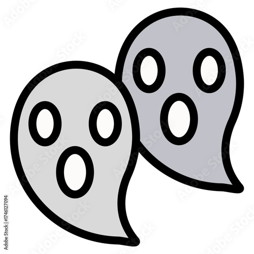 Ghost icon in flat style