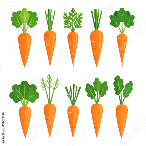Vibrant Carrots A Colorful Collection of Fresh Produce.