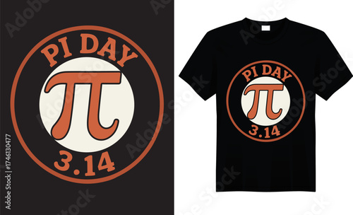 Pi Day Graphic Vactor T-shirt Design.