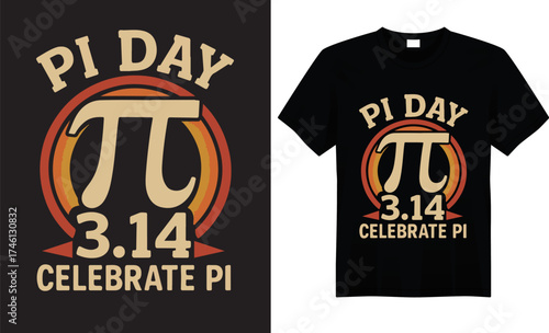 Pi Day Graphic Vactor T-shirt Design.