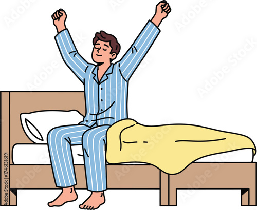 man sitting on a sofa
