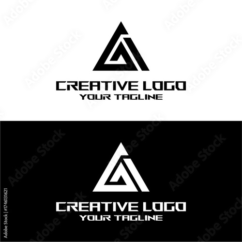 creative letter logo gi design vector