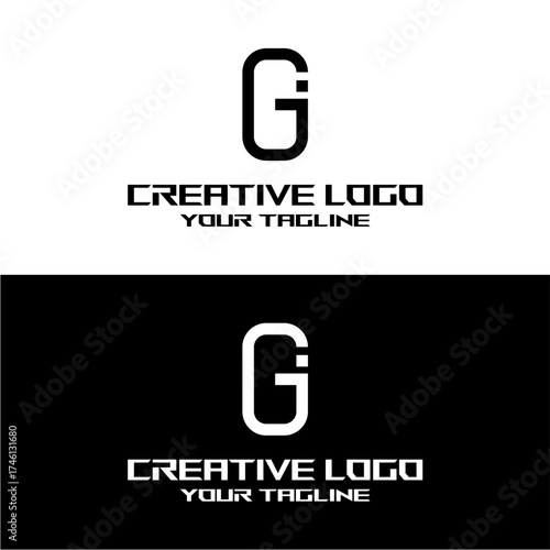 creative letter logo gi design vector