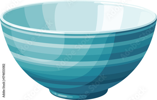 blue bowl isolated on white background