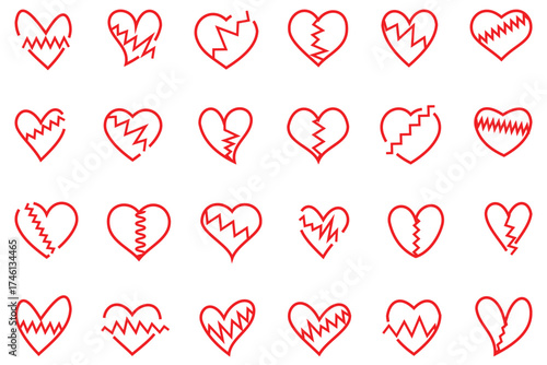 Heart Beat Pulse Icon Set – Modern Health, Cardiology & Wellness Vector Symbols