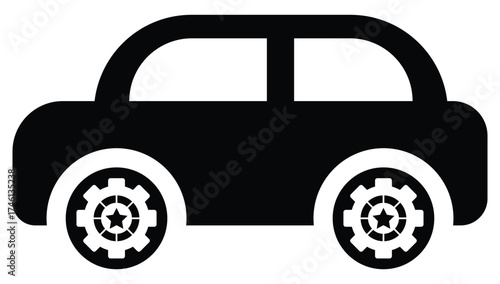 Vehicle Car Icon Vector Design for Automotive, Transport Concepts