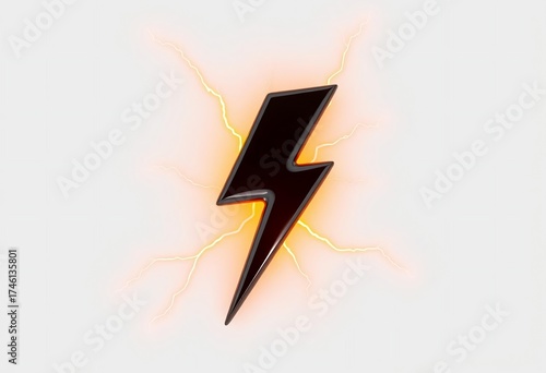lightning bolt icon in the white background.
