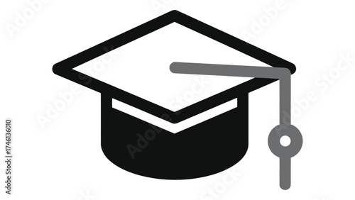 Graduation cap isolated on white background