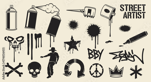 Graffiti and Street Art Vector Elements