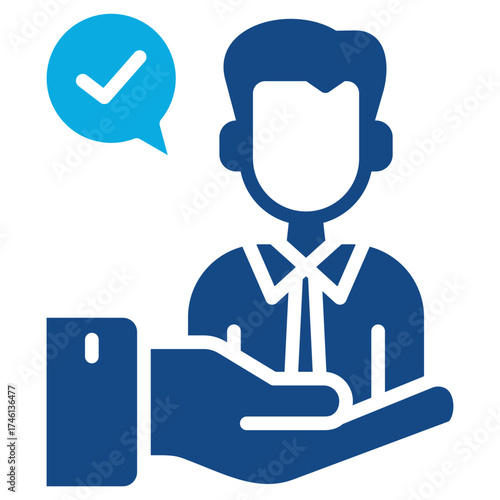 Ethical Leadership glyph color icon
